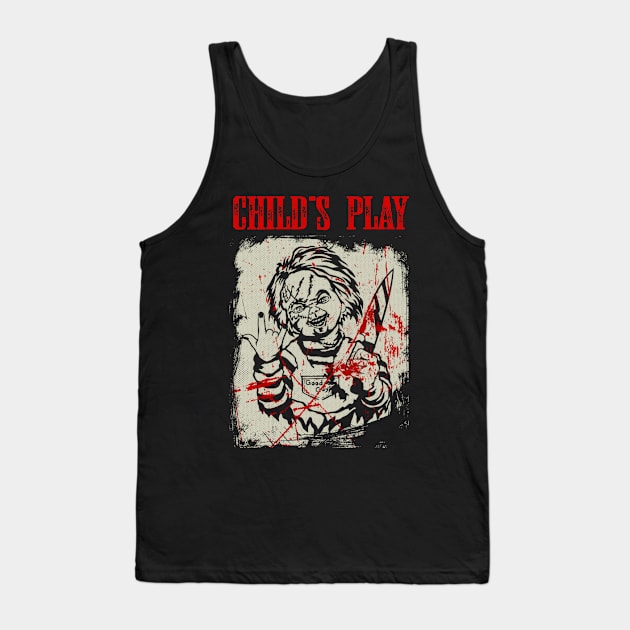 Friend 'til The End Chucky's Iconic T-Shirt Tank Top by MilanVerheij Bike